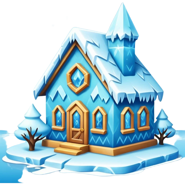 frozen house emoji