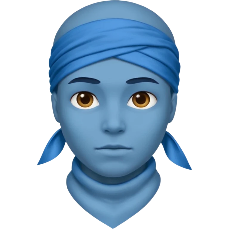 head bandana,blue emoji