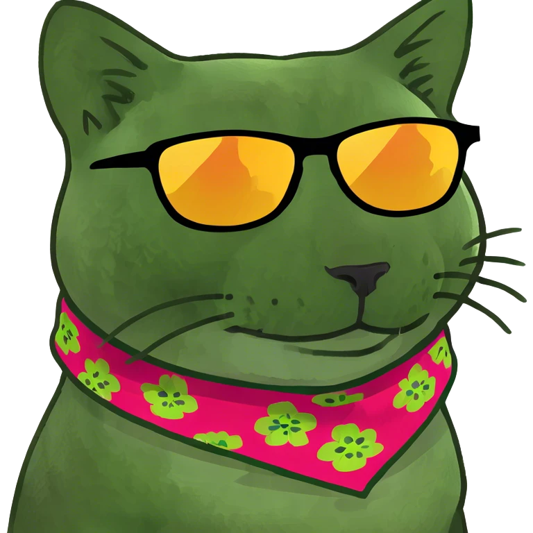 Cat with sunglasses emoji