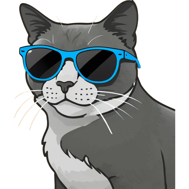Cat with sunglasses emoji