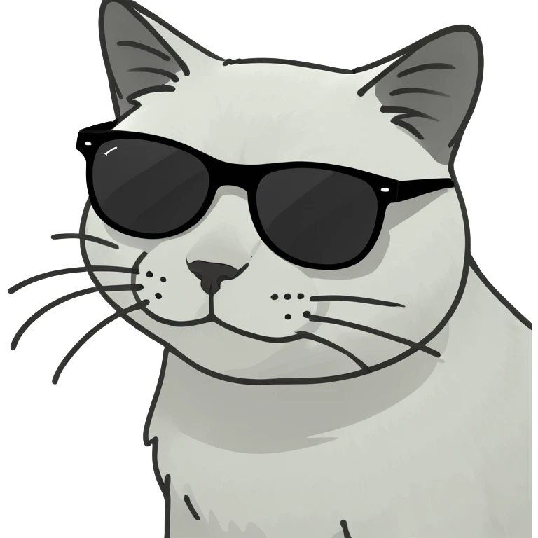 Cat with sunglasses emoji