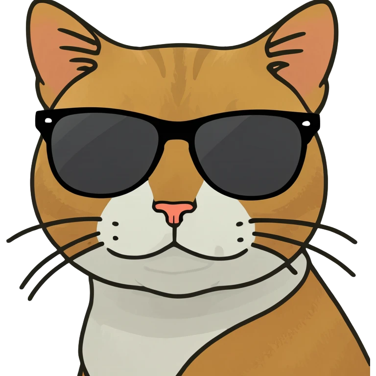 Cat with sunglasses emoji