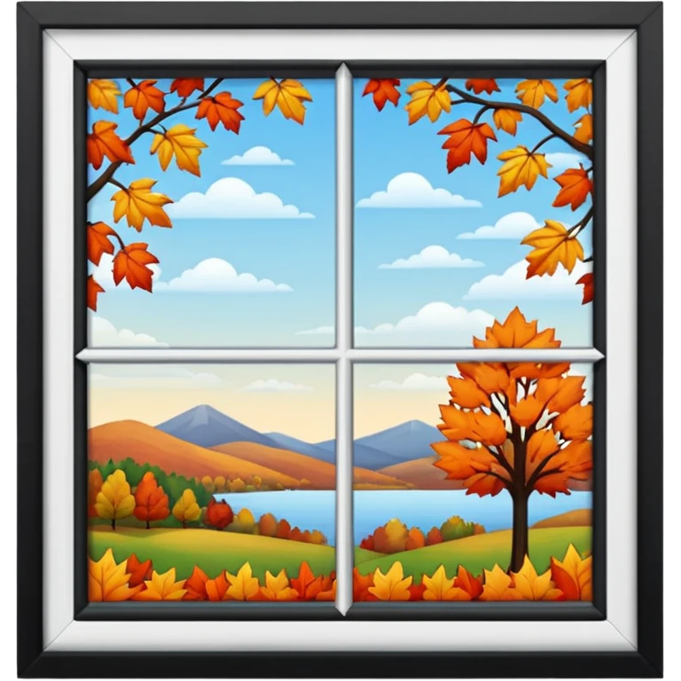 autumn window emoji