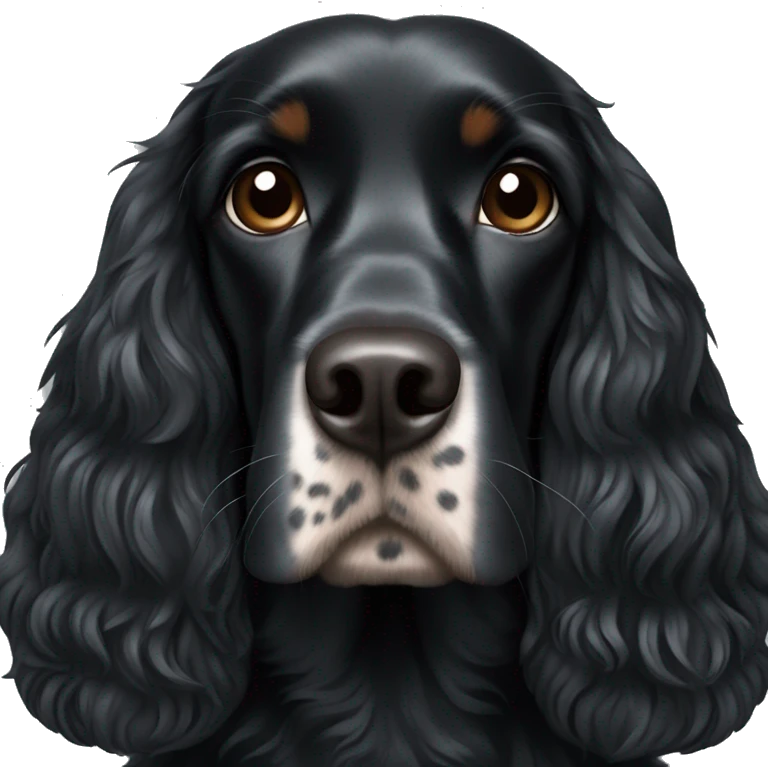 Black cocker spaniel dog emoji