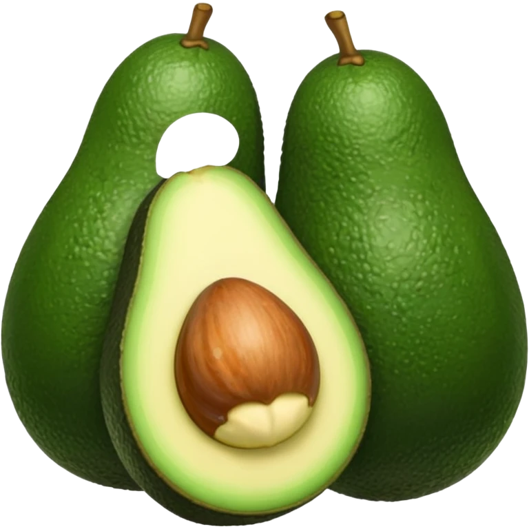 closed avocados whithout seed emoji
