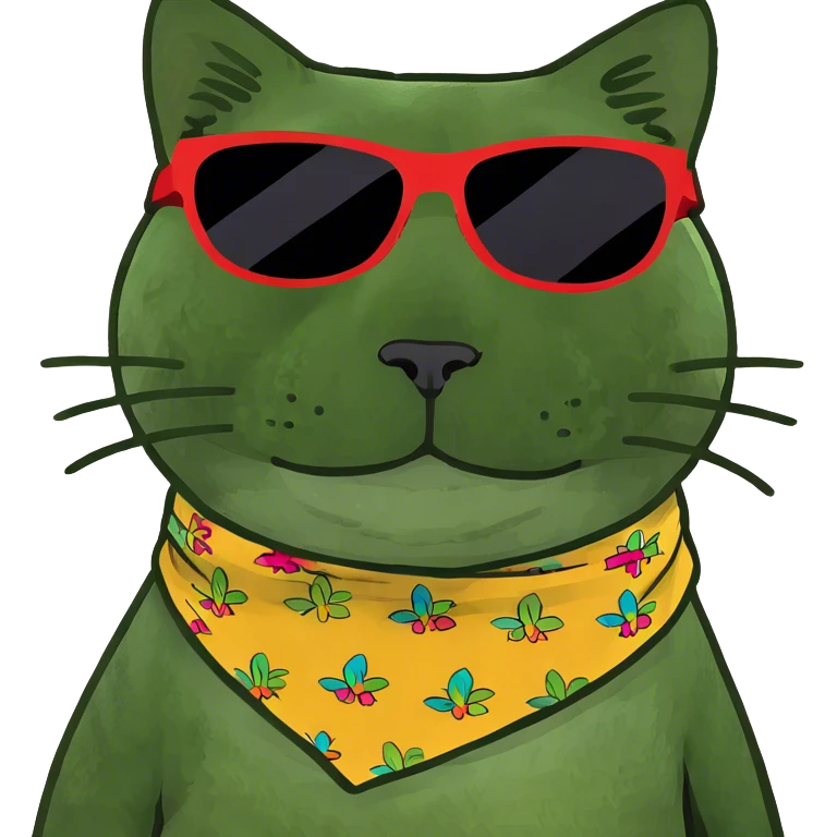Cat with sunglasses emoji