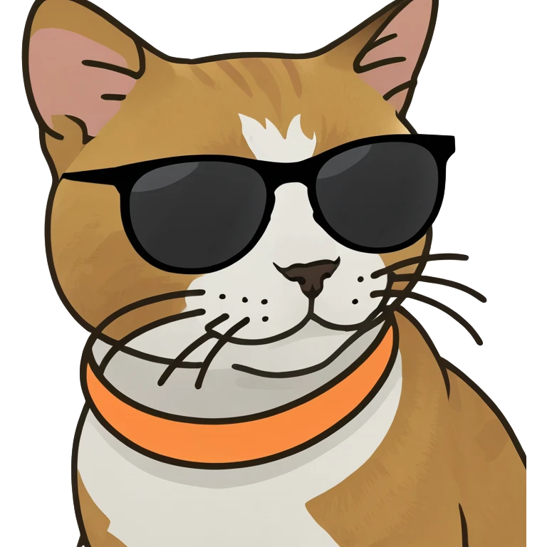 Cat with sunglasses emoji