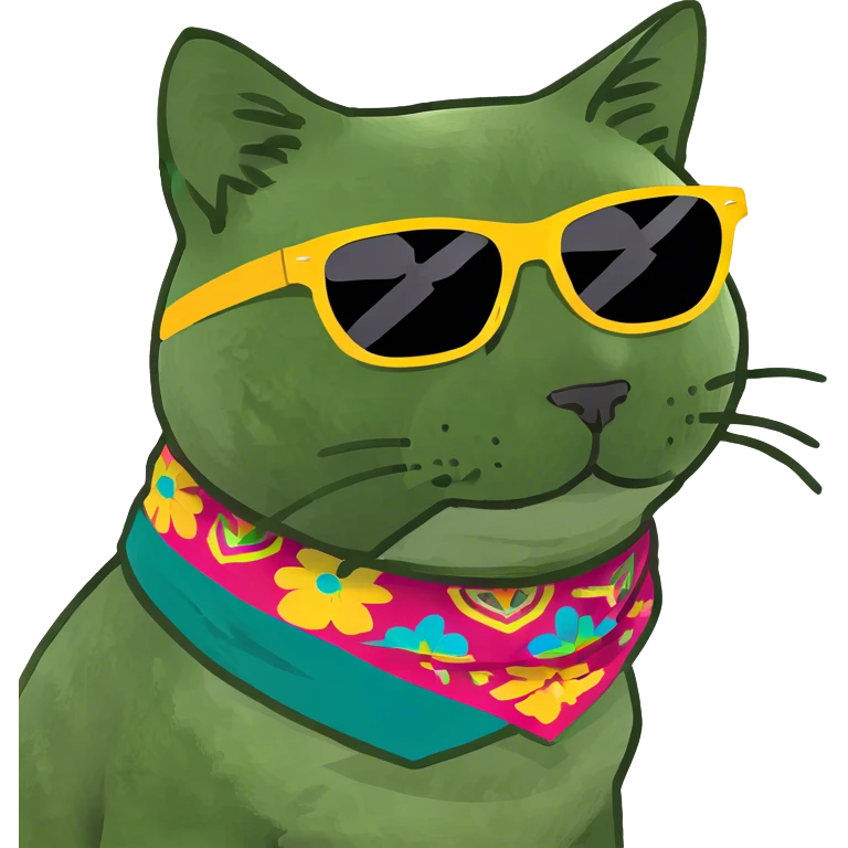 Cat with sunglasses emoji