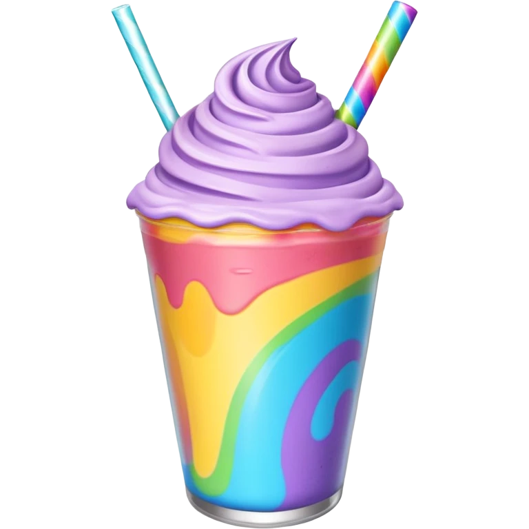 Rainbow Space Milkshake emoji