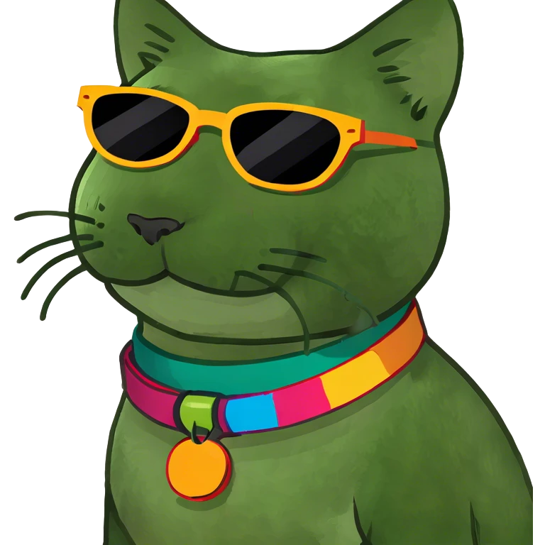 Cat with sunglasses emoji