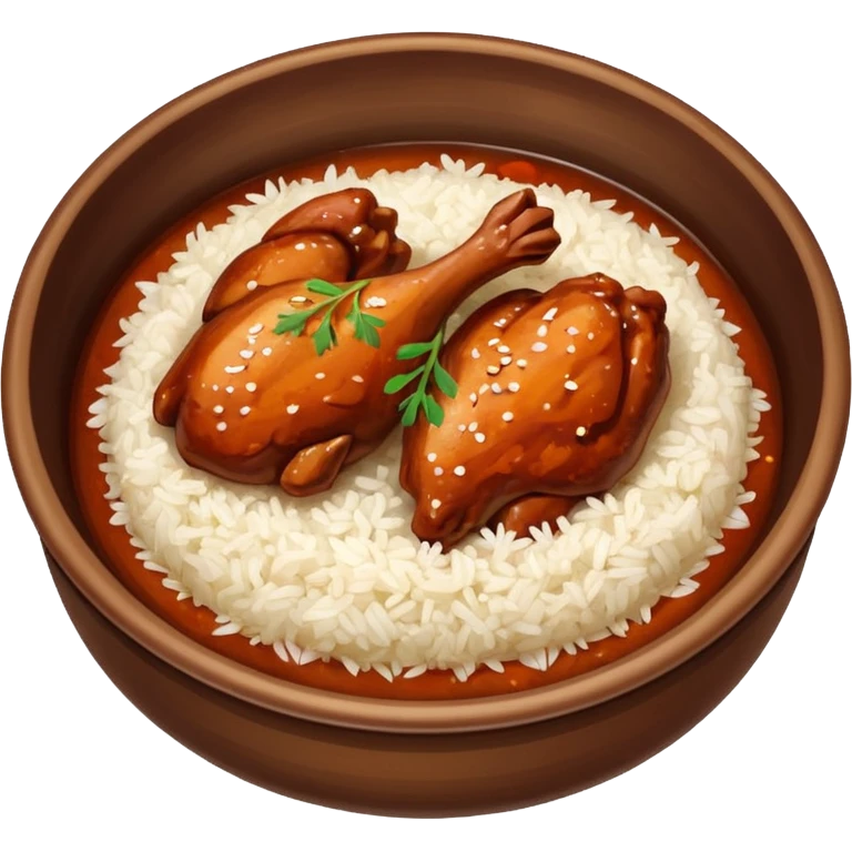 stew chicken with white rice emoji