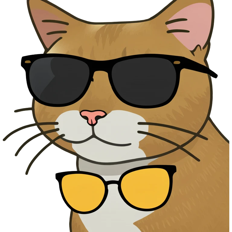 Cat with sunglasses emoji