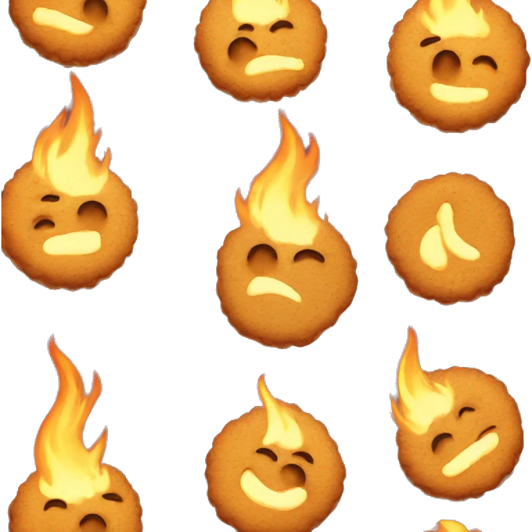 Cookie on fire emoji