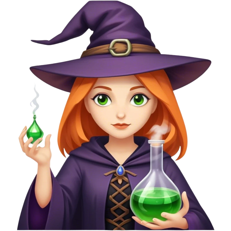  beautiful Witch with potion emoji