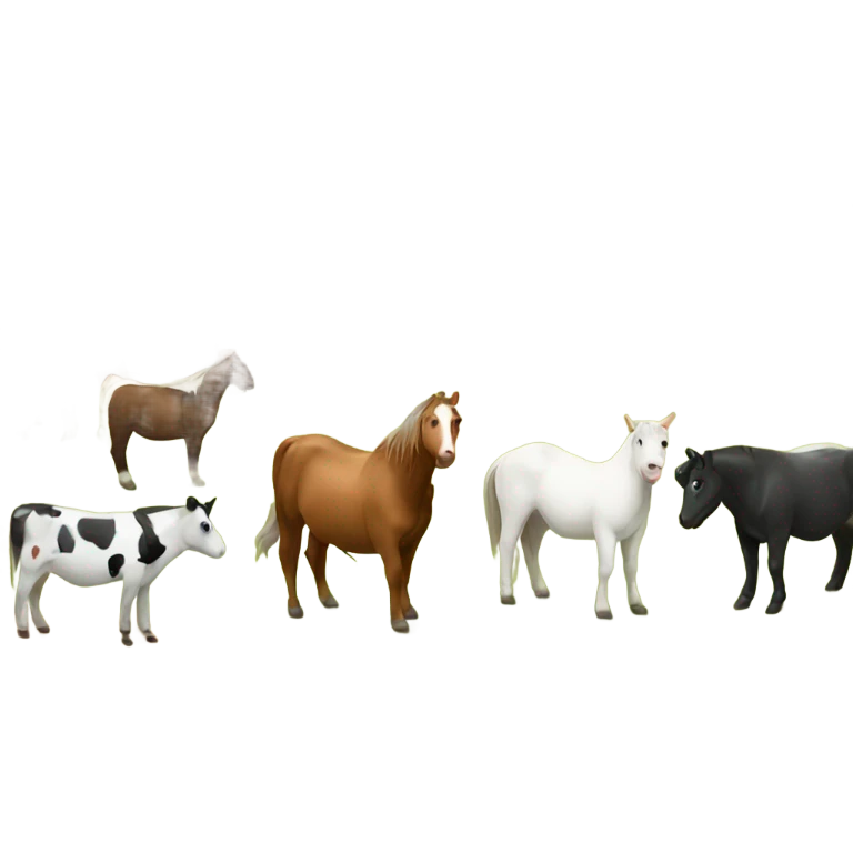 ranch with animals emoji