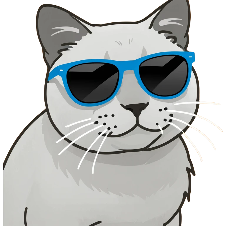 Cat with sunglasses emoji