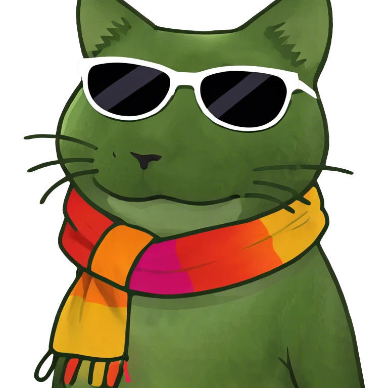 Cat with sunglasses emoji