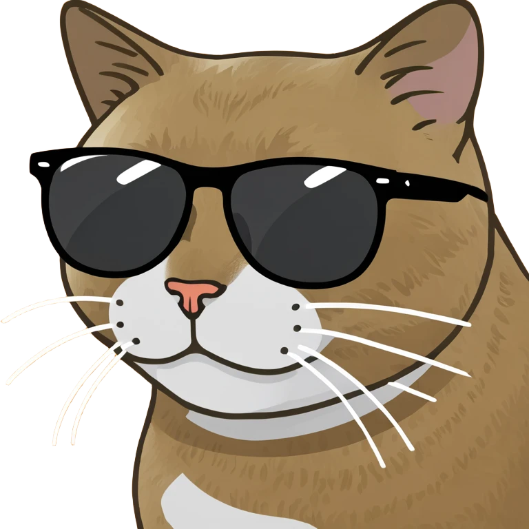 Cat with sunglasses emoji