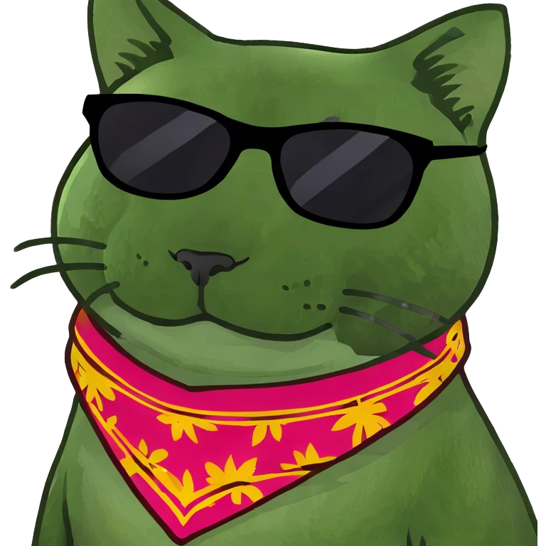 Cat with sunglasses emoji