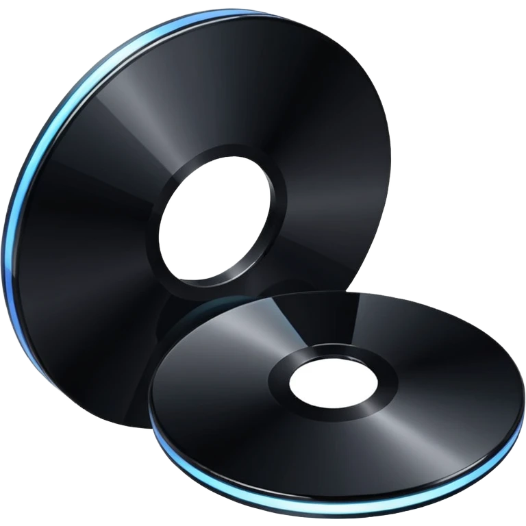 two black computer disk emoji