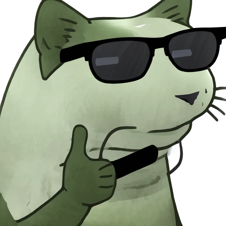 Cat with sunglasses emoji