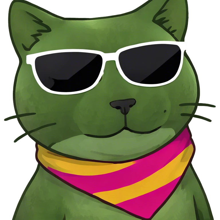 Cat with sunglasses emoji