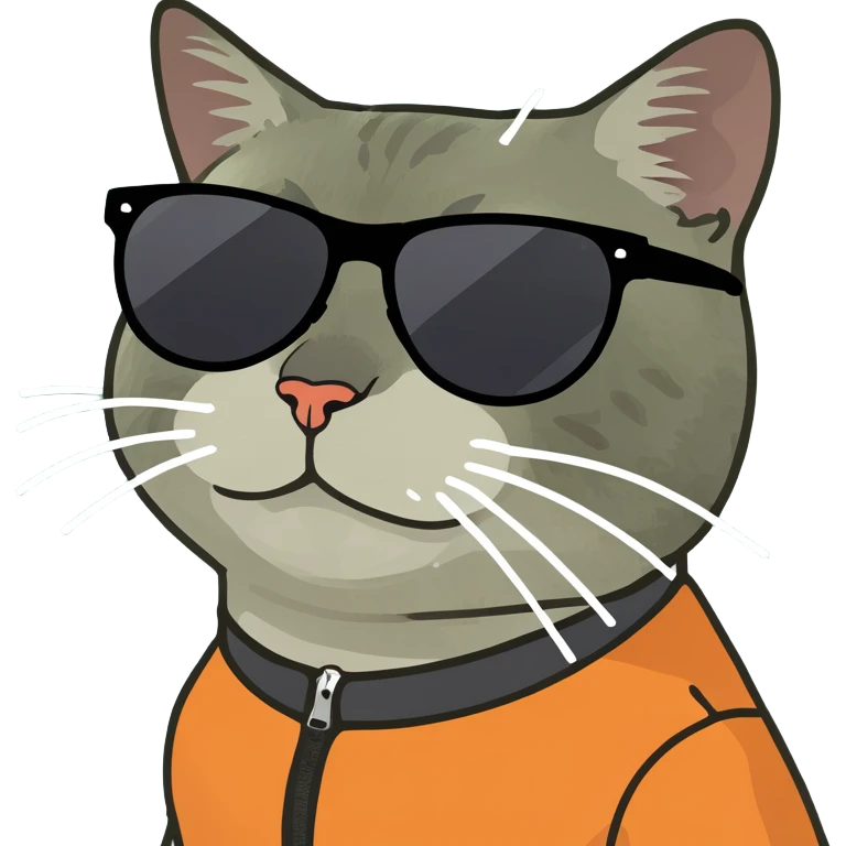 Cat with sunglasses emoji