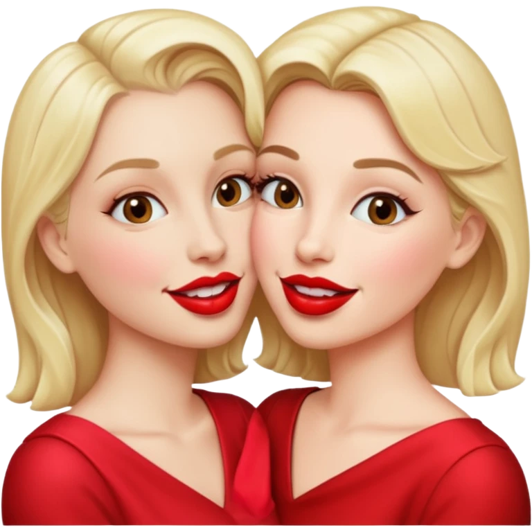 Lesbians kissing emoji