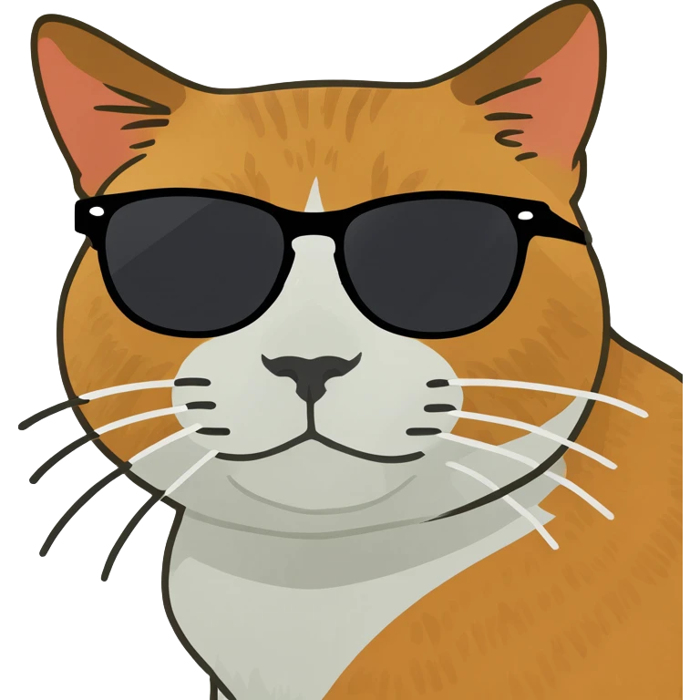 Cat with sunglasses emoji