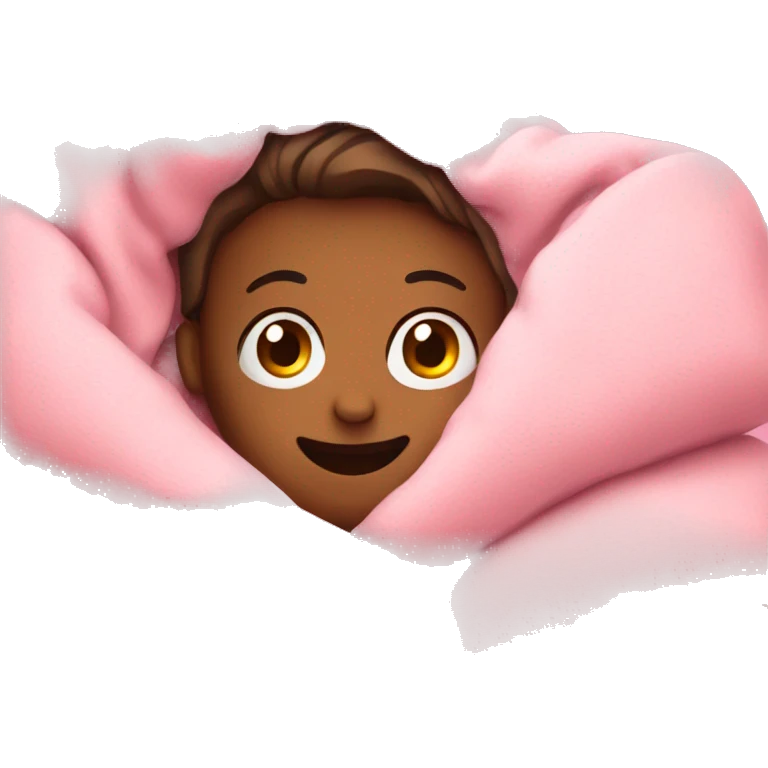 Cozy pink blanket emoji
