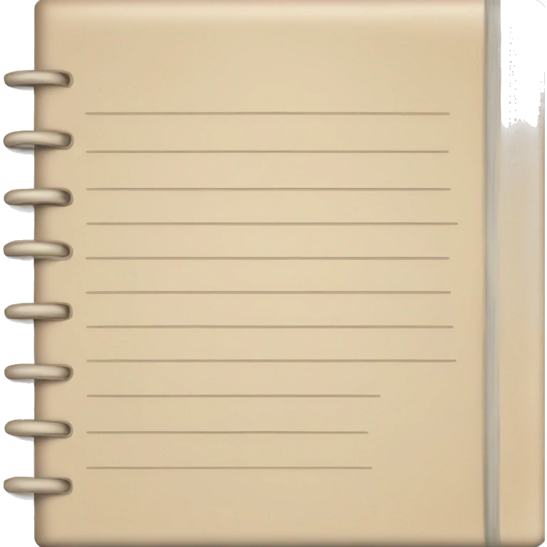 beige closed notepad emoji
