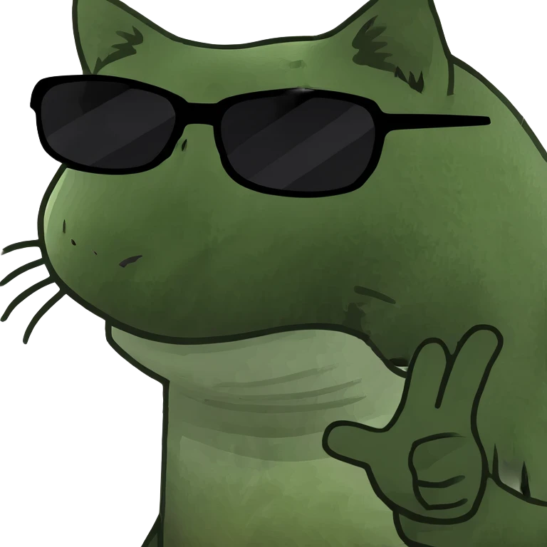 Cat with sunglasses emoji
