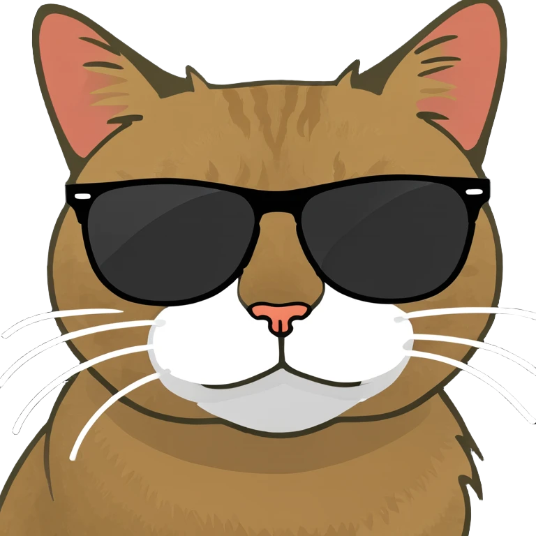 Cat with sunglasses emoji