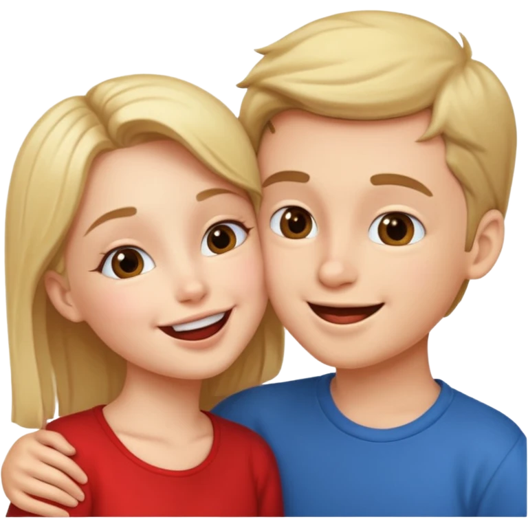 Girl and boy kissing emoji