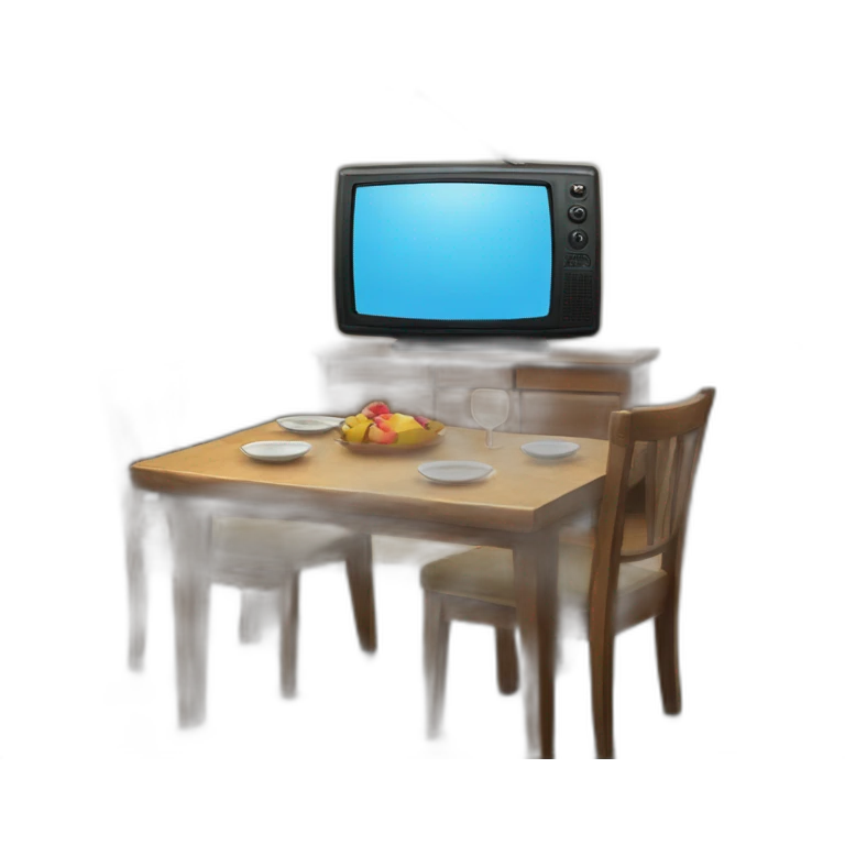 Setting table TV emoji