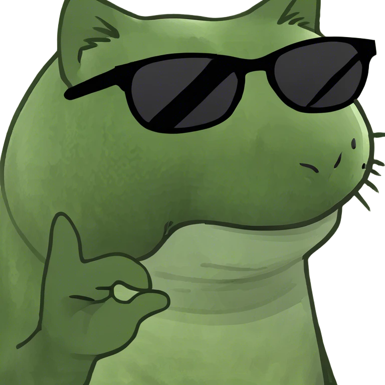 Cat with sunglasses emoji