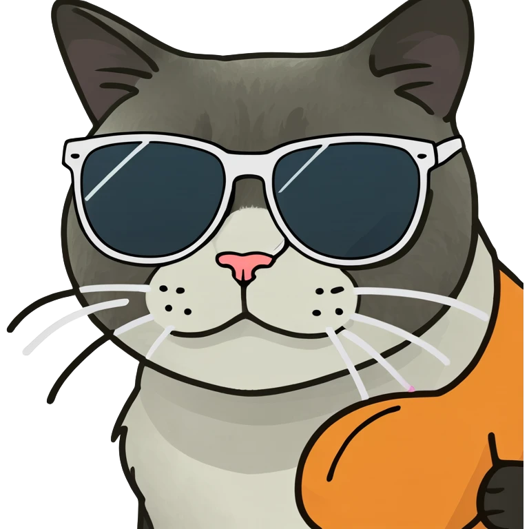 Cat with sunglasses emoji