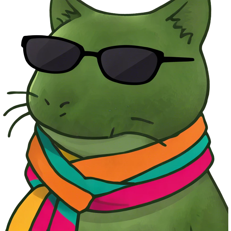 Cat with sunglasses emoji