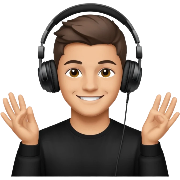 DJ Martin Garrix playing Music emoji