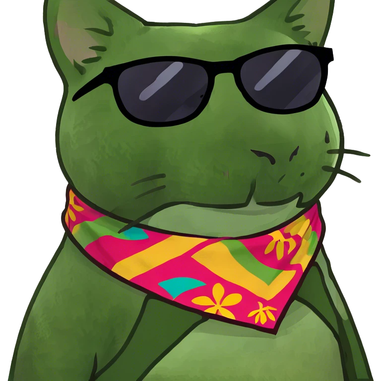 Cat with sunglasses emoji
