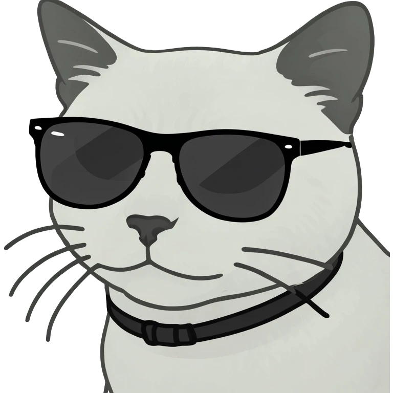 Cat with sunglasses emoji