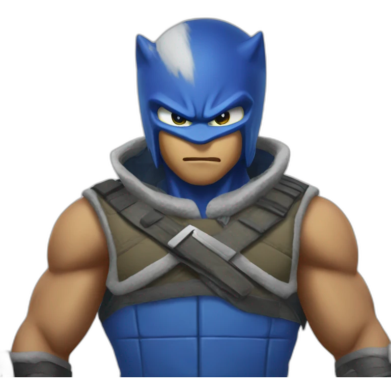 Sub-zero fighting Sonic emoji