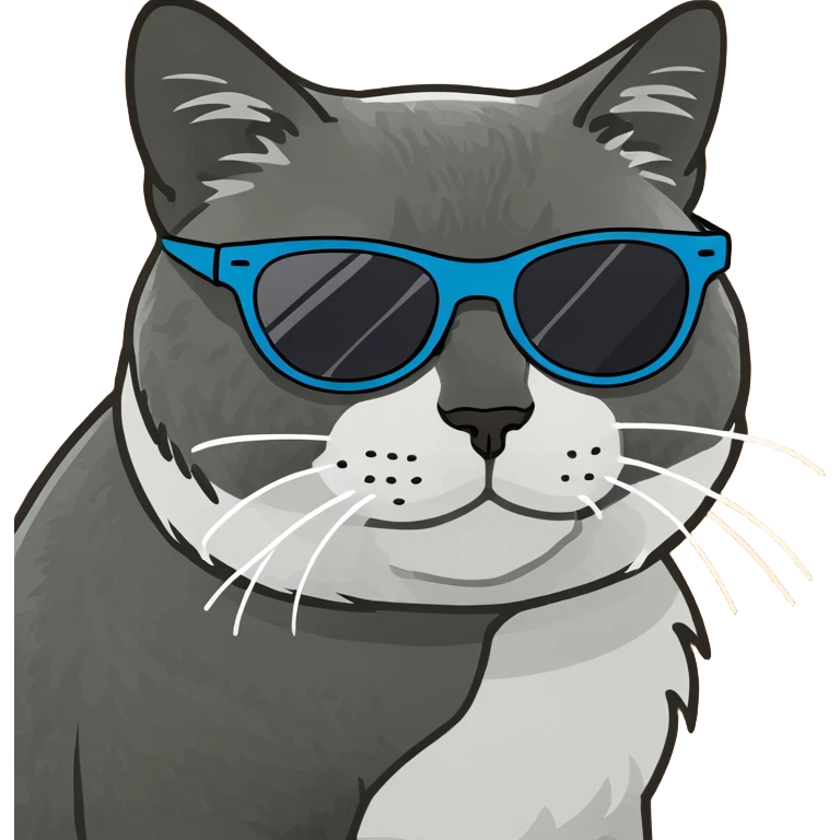 Cat with sunglasses emoji