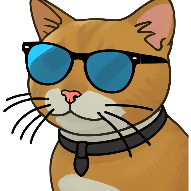 Cat with sunglasses emoji