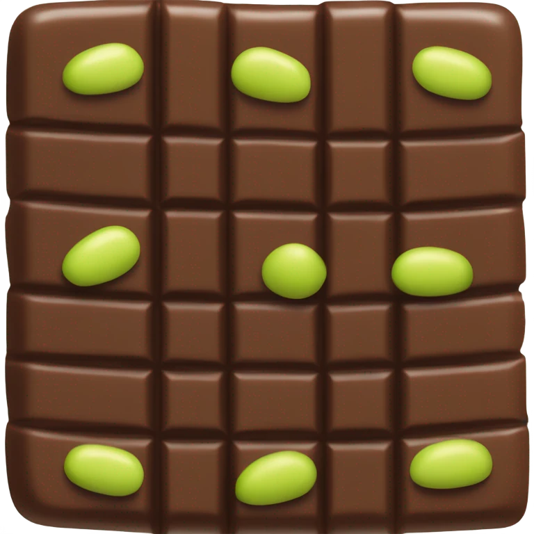 chocolate bar with pistachio filling emoji