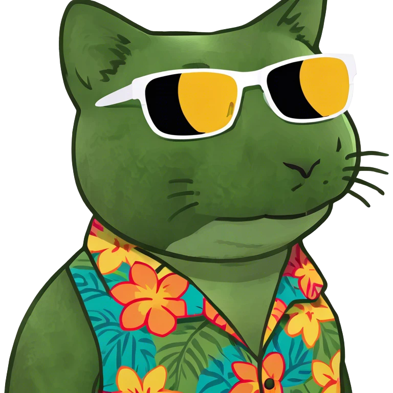 Cat with sunglasses emoji