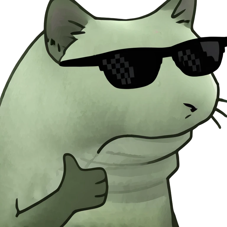 Cat with sunglasses emoji