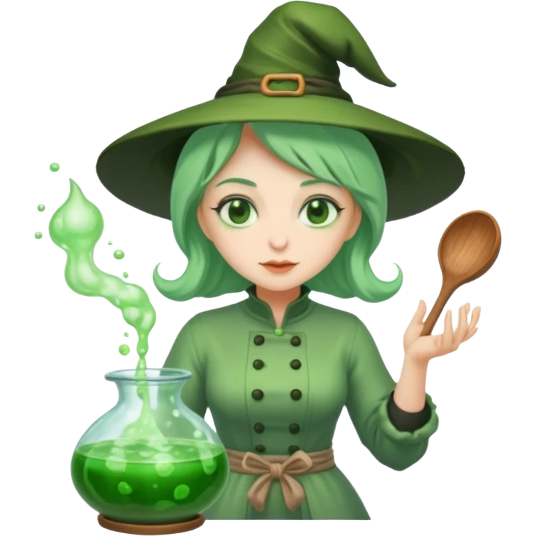 green witch cooking potion emoji