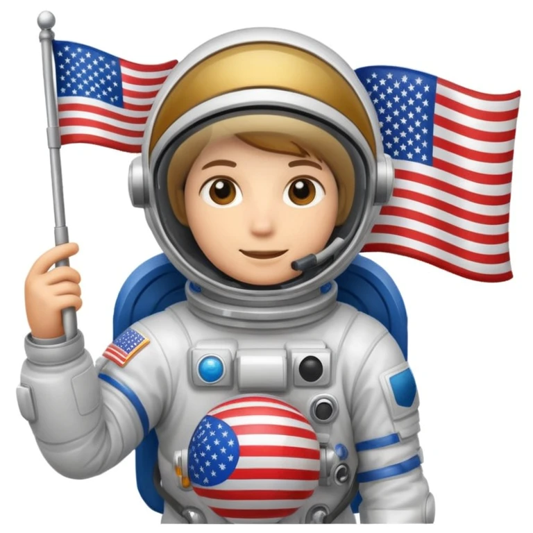 astronaut us flag emoji