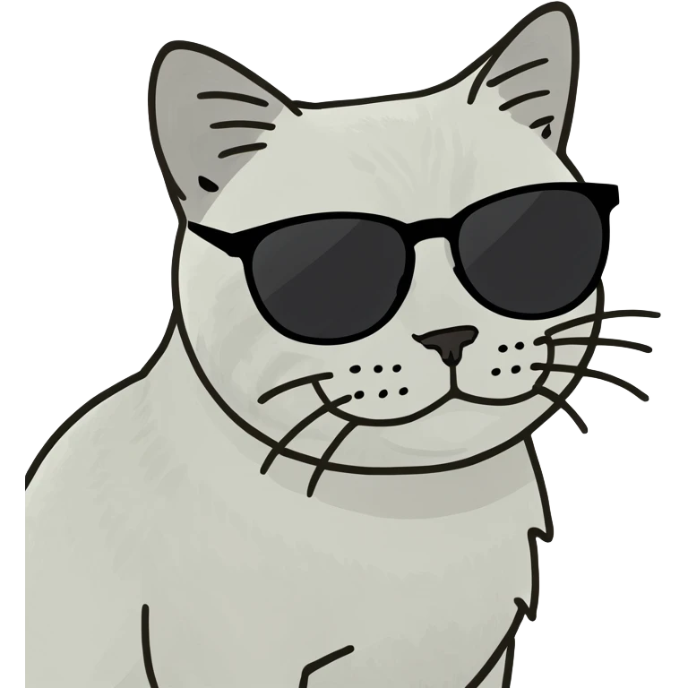 Cat with sunglasses emoji